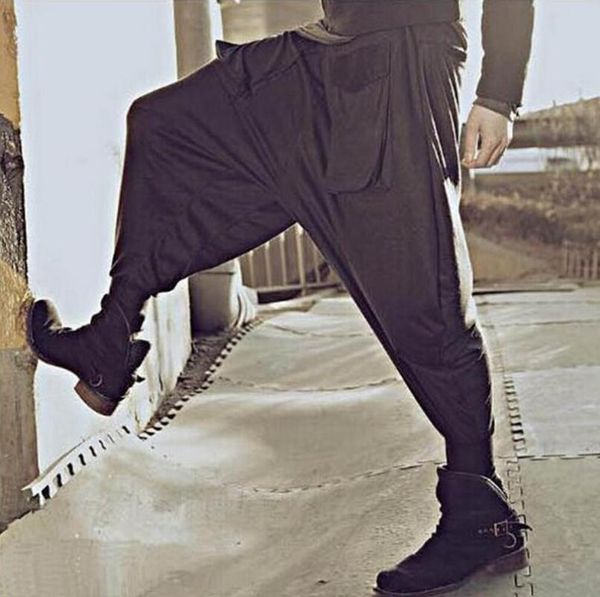 

size men lager korean version of hip-hop pants stage performance clothing / 27-39, Black