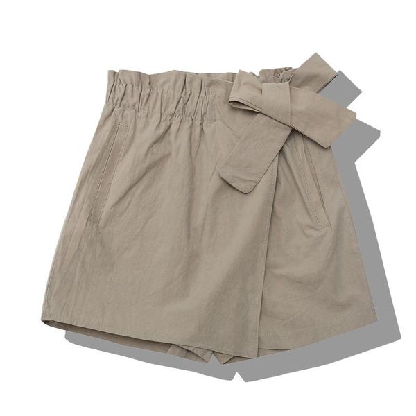 

women's shorts 2021 fashion clothing elastic waist bandage high summer, White;black