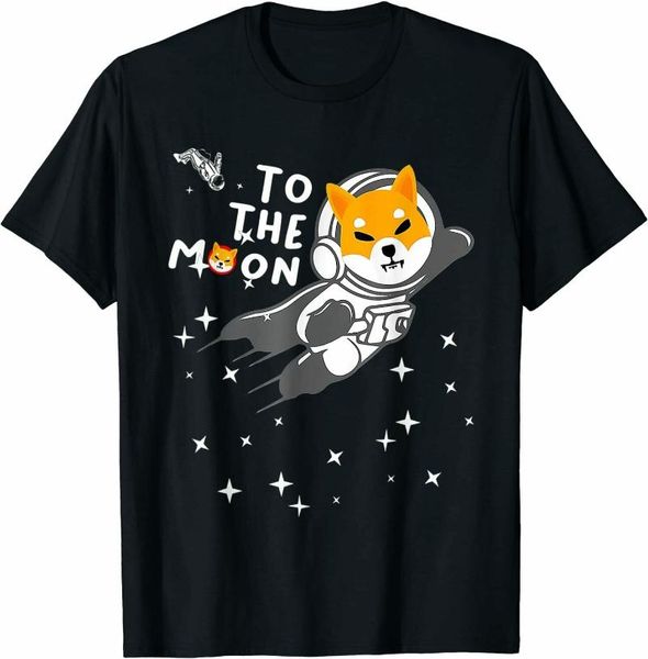 

men's t-shirts shiba inu cryptocurrency coin t-shirt hold to the moon funny black, White;black