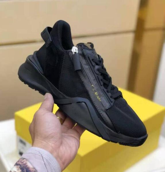

eclair knit high sneakers casual shoes white designer luxury slip-on womens technical canvas sports shoe lightweight rubber sole with box 38, Black