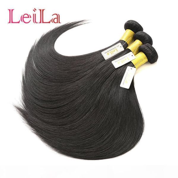 

indian hair extensions weft 3 bundles silky straight hair weave bundles 100% unprocessed human hair wefts 3pieces one set virgin, Black