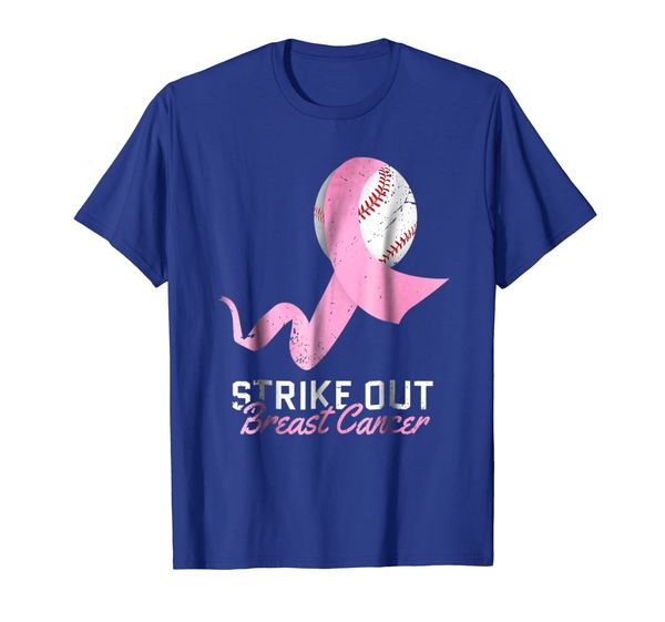 

strike out breast cancer pink ribbon baseball tshirt, White;black