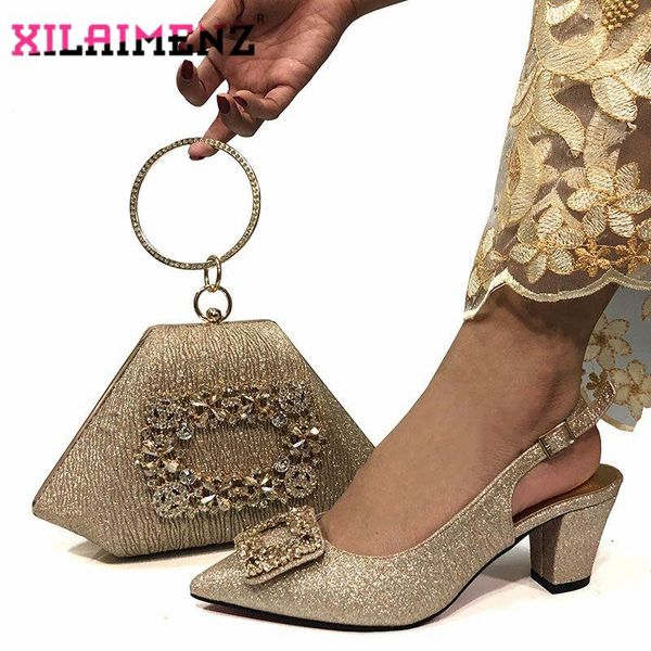 

dress shoes 2021 italian lady sandals and clutch to match african women matching bag mid heels wedding, Black