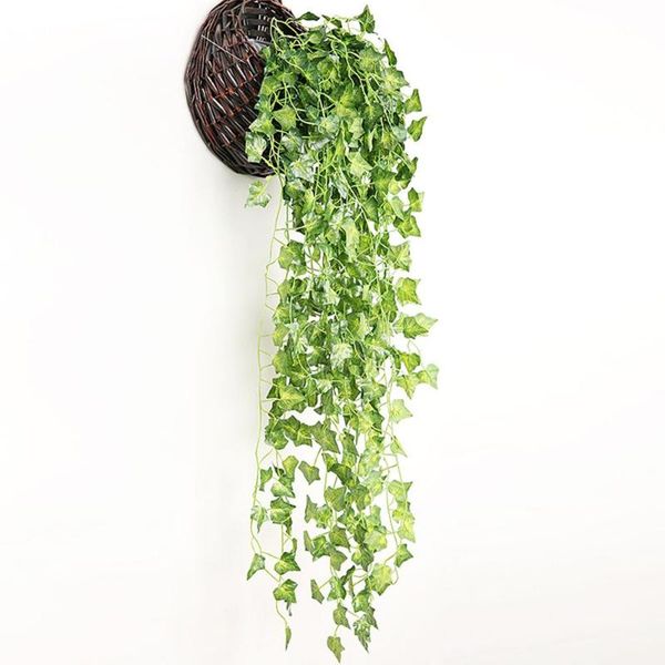

decorative flowers & wreaths 2pcs artificial hanging plants greenery vine leaf garland fake faux home garden wall party decoration wholesale
