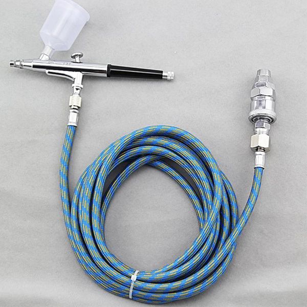 

professional spray guns 180cm nylon braided airbrush air hose pen woven pipe for paint gun compressor 1/8" bsp adpter