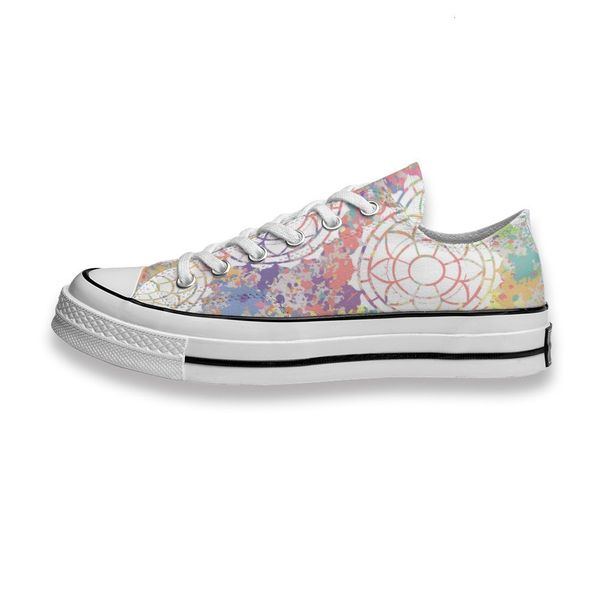

custom printed shoes cute mandala in colorful graffiti sneakers low mens womens skateboard sport footwear diy trainers canvas casual 4orh