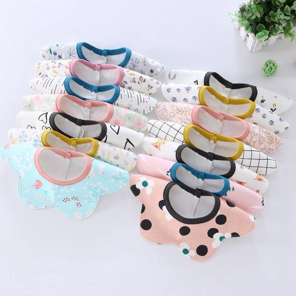 

bibs & burp cloths infant baby cute print cotton saliva towel 360 degrees rotating feeding lunch bandana apron