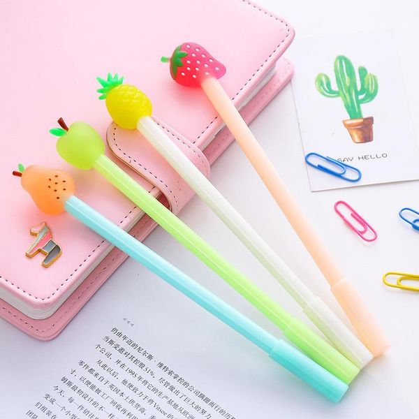 

gel pens 1pcs lovely fresh fruit pineapple apple pen creative signing for kids novelty gift stationery school supplies
