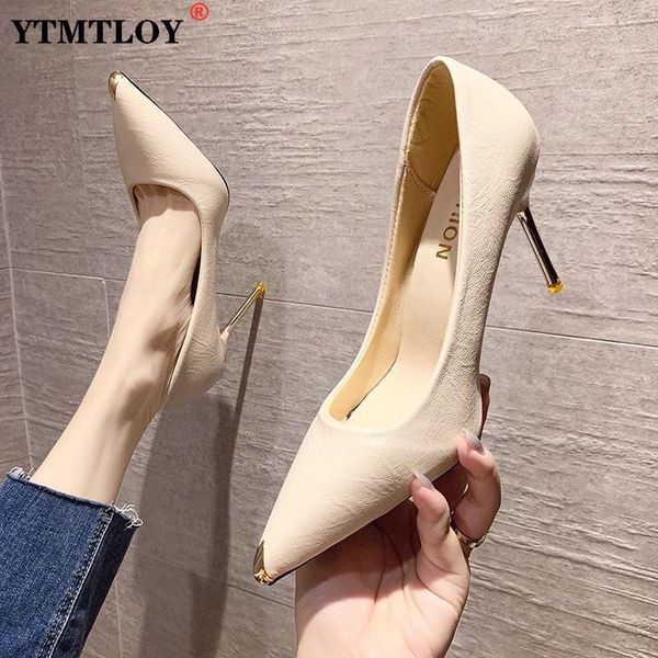 

dress shoes fashion autumn heels women high heel pumps point office heeled elegant sweet pointy female summer thin, Black