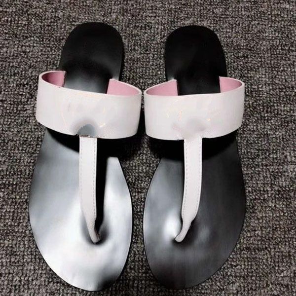 

men women slide sandals designer shoes luxury slide summer fashion wide flat slippery with thick sandals slipper flip flops real leather mkj, Black