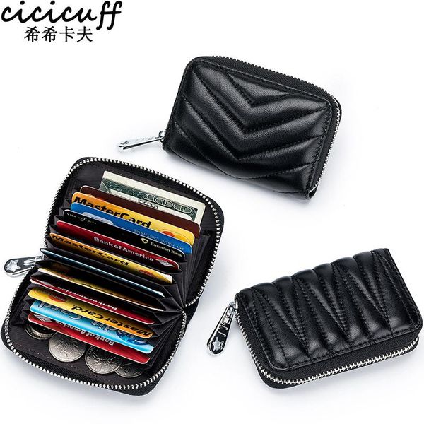 

card holders luxury women change purse rfid designer holder fashion wallets with coin pocket purses id bag genuine leather, Brown;gray