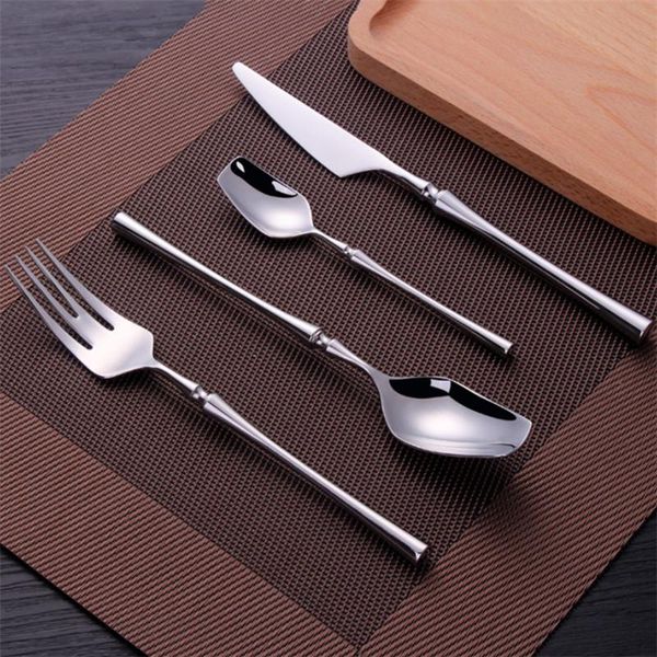 

4pcs/set stainless steel tableware gold cutlery set knife teaspoon and fork set dinnerware kitchen cutlery accessories gifts