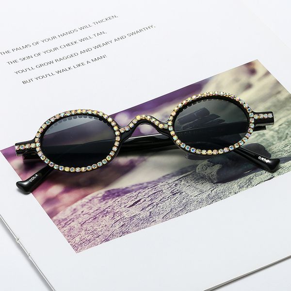 

lonsy classic small frame round sunglasses women designer vintage diamonds sun glasses fashion driving goggle uv400, White;black