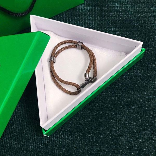 

2021 fashion jewelry genuine leather bracelet for men the gift ing, Black