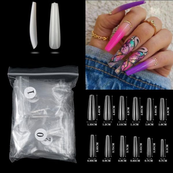 

false nails 120pcs long coffin nail tips artificial press on ballerina clear/beige/white fake art manicure tool, Red;gold