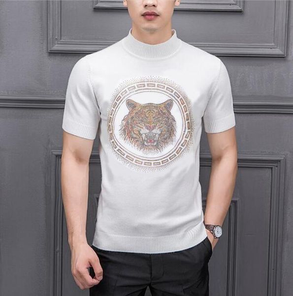

men's sweaters male rhinestone design hip hop shirts fashions, White;black