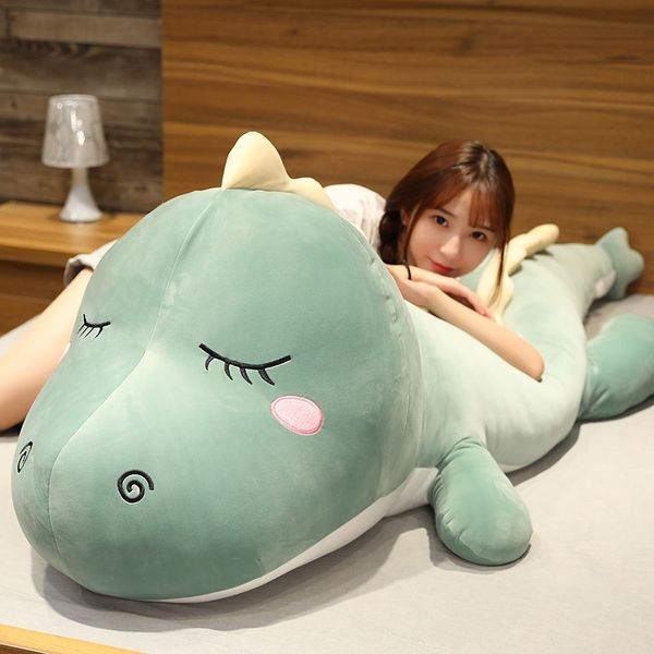 

dinosaur plush large dolls cute pillow strip accompany you to bed men and women
