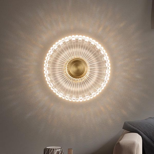 

fkl nordic modern wall lamp round flower type acrylic creative flower type wall lamp bedroom bedside round aisle