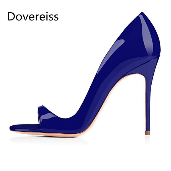 

dress shoes dovereiss fashion women's summer elegant red gold white peep toe slip on pumps office lady party 35-45, Black