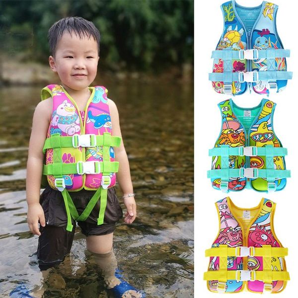 

life vest & buoy neoprene swim buofancy for kids toddler youth children boys girls swimming float jacket floation 20-60 kg