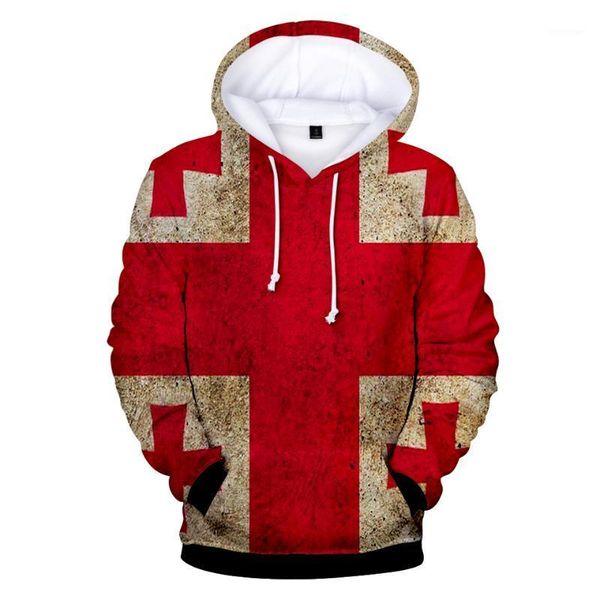 

men's hoodies & sweatshirts 2021 england national flag 3d men/women funny harajuku print, Black
