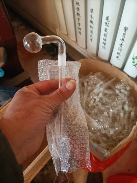 Tubo de queimador de óleo Big Big 30mm 3,5 polegadas Clear Tubo Tubos Tubos de Vidro de Erva Tubos de mão para fumar