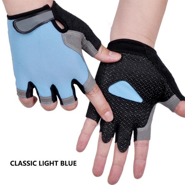 

cycling gloves half finger windproof shockproof wear resistant breathable mtb road bicycle men women equipment, Black