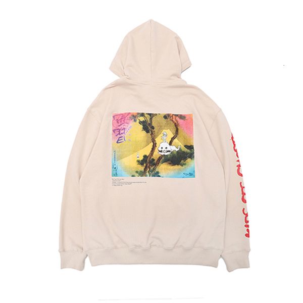 

2021 new kanye west kid see ghost hooded sweatshirt men and women stranger things overszie pullover hoodies streetwear loose casual hoody zw, Black