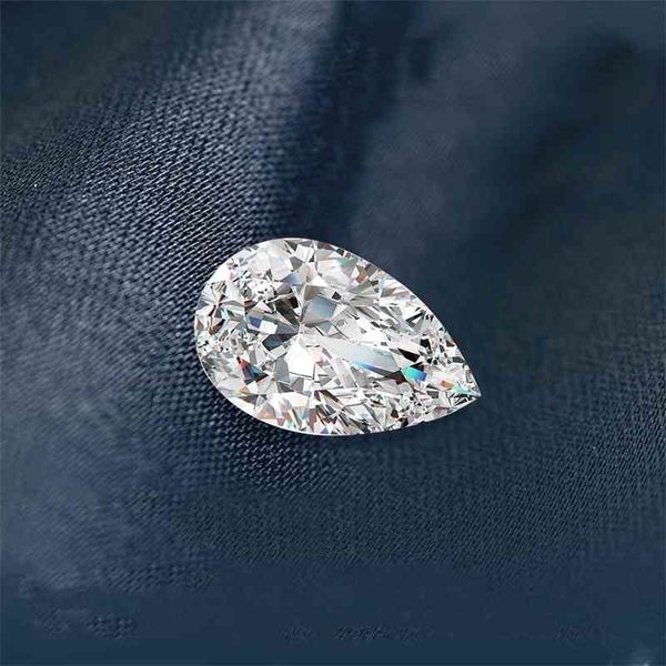 Szjinao solta pedras preciosas 0,35ct a 6ct d cor vvs1 pera em forma de diamante para jóias passam gemas de testador de moissanite