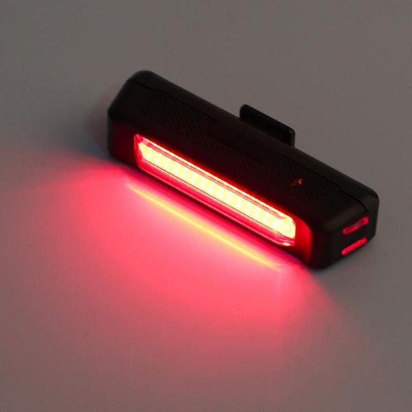 

usb rechargeable bike bicycle light rear back safety tail light red new