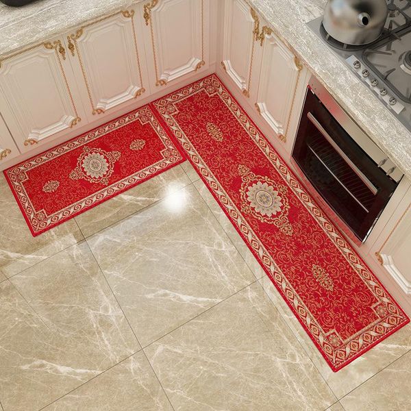 

kitchen non-slip flower chenille door mat household absorbent dog rug anti-slip floor dirtproof decor kictchenroom mat