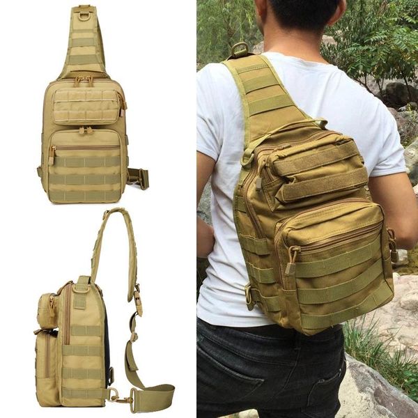 

outdoor bags tactical molle shoulder bag military army combat chest pack climbing hunting hiking camping sports backpack