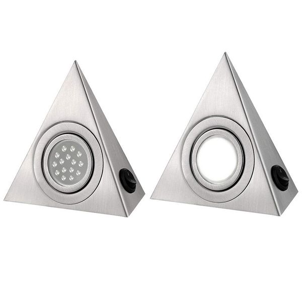 

1pc kitchen under cabinet lighting triangle led light stainless steel downlight