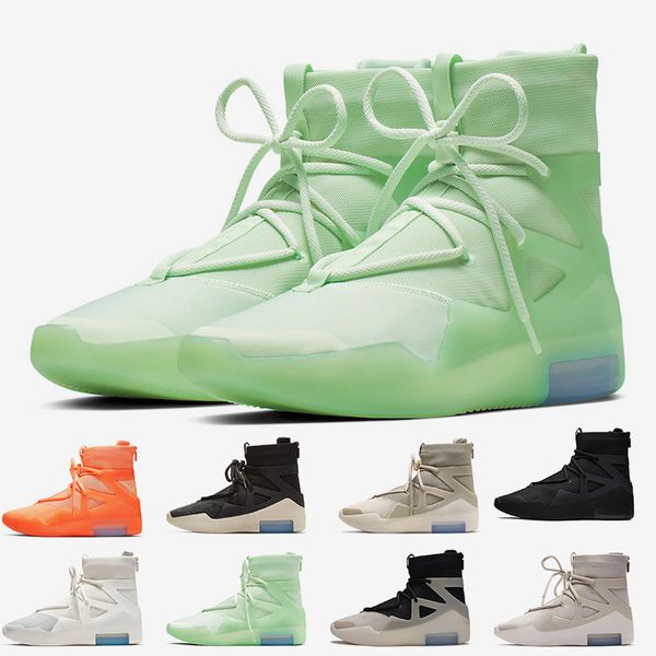 

fashion fear of god 1 mens basketball shoes luxurys designers sneakers air triple black white string the question frosted spruce orange puls
