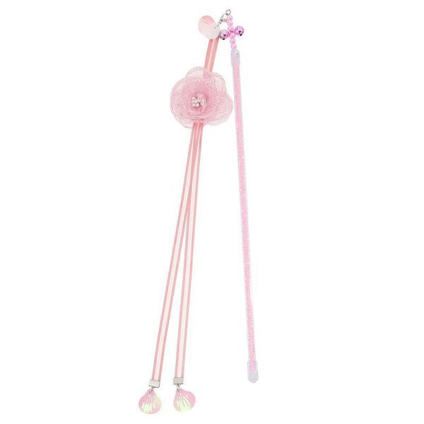 

cat toys 1pc peony ribbon flirting stick funny teaser toy