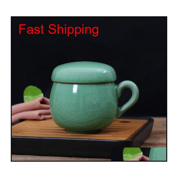 

chinese porcelain tea cup with lid and infuser strainer teacup celadon teapot mug gift drinkware trave jllqzz allguy