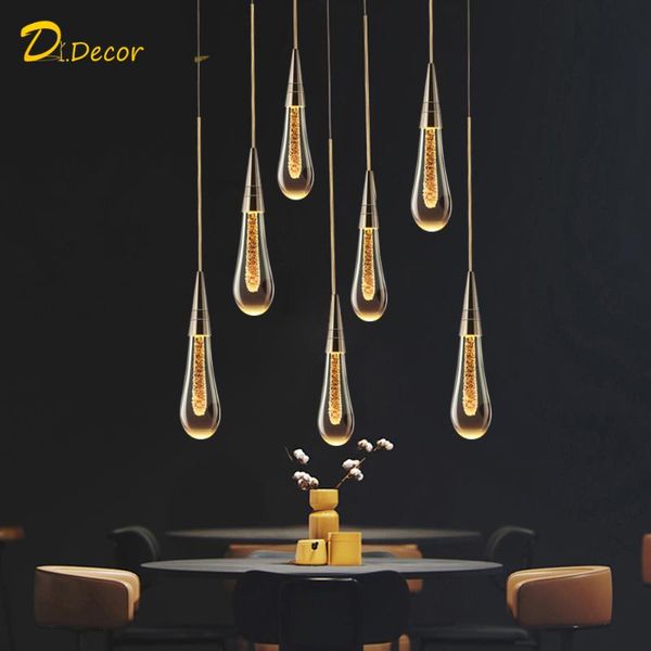 

pendant lamps modern led crystal light home decoration living room hall dining hanging kitchen lamp indoor lighting
