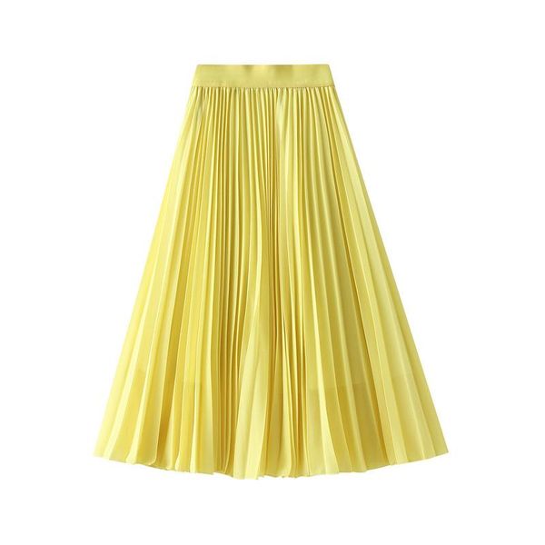 

skirts 2021 ins fashion summer women chiffon a-line long clothing 9012, Black