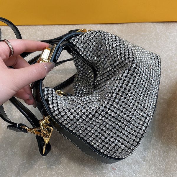 

designer bags fd women s 2021 new canvas embossed bucket full drill dinner underarm single shoulder cross box luxury