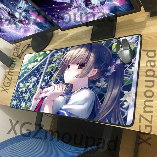 

mouse pads & wrist rests xgz anime campus sweet girl love custom large gaming pad black lock edge office computer desk mat rubber no