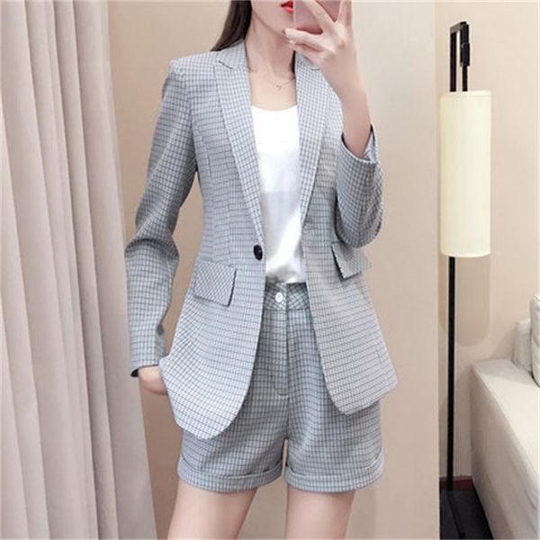 

women's suits & blazers women plaid and jackets suit ladies long sleeve work wear blazer plus size 4xl casual female coat, White;black