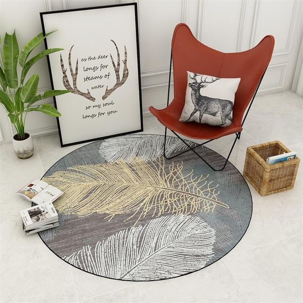

carpets round soft carpet for living room bedroom anti-slip geometric chair table floor rug simplicity print door mat home decoration