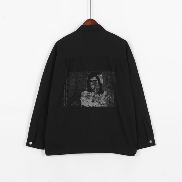 

2021 new 21ss face print 1:1 couples big pocket hip-hop jacket men women miu2, Black;brown