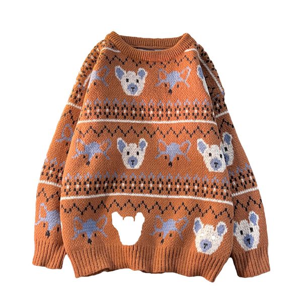 

designer men knit jumpers sweaters clothes bear christmas knits, White;black