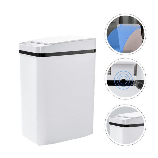 

waste bins 1pc smart induction trash can automatic flip-type toilet (battery)