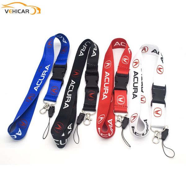 

keychains vehicar car lanyard neck straps for acura auto keys id holders cell phone keychain keyring vehicle accessories, Silver