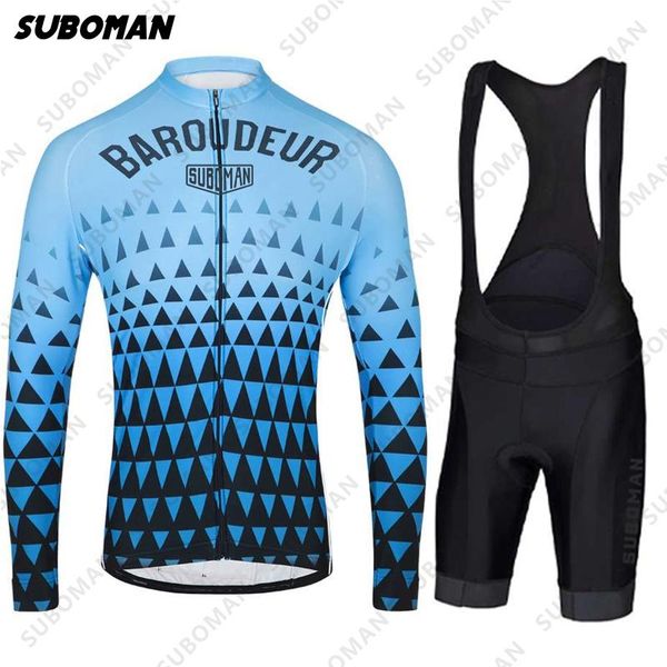 

racing sets suboman team men's moto jersey mtb summer bike clothing quick drying set sport dh mountain jerseys bmx uniform, Black;blue