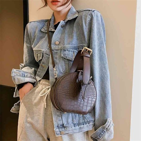 

new fashion mini alligator round bag in autumn and winter of 2021