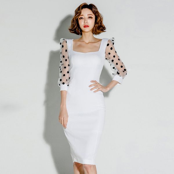 

2021 new spring summer white women vestidos office lady elegant bodycon club celebrity runway party e0qs, Black;gray
