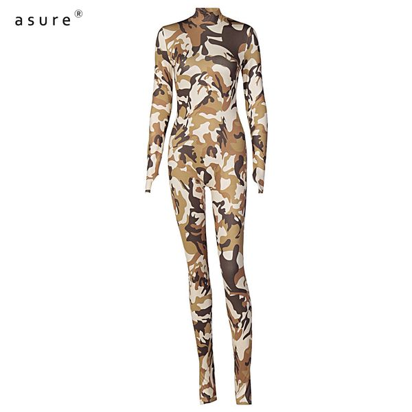 

long sleeve jumpsuit women elegance pants body overalls clothing female rompers one piece club outfits tracksuit p093343w, Gray